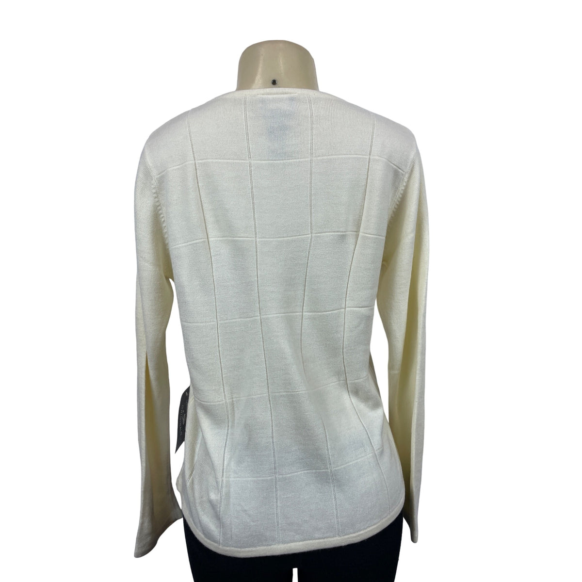 Designer Originals Women Luxelon White longsleeve Shirt Sz M  - NWT