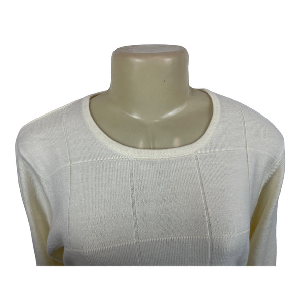Designer Originals Women Luxelon White longsleeve Shirt Sz M  - NWT