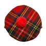 Women's Red Plaid Wool With Gold Metal Kiss Lock & Frame Closure Coin Purse