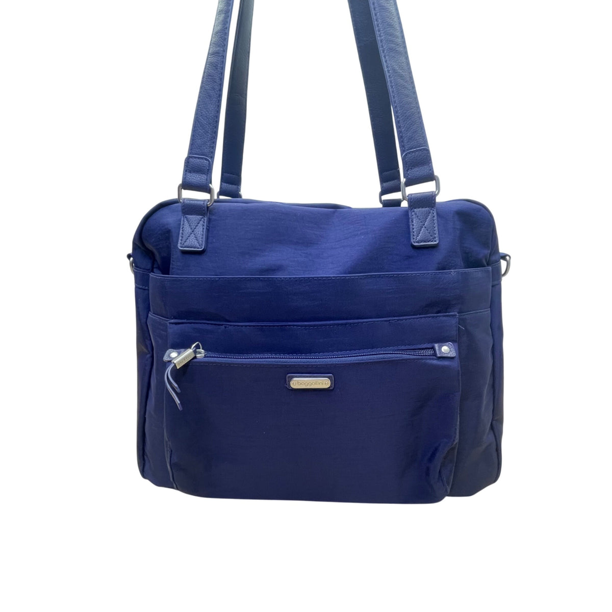 Baggallini Women’s Blue Nylon Multiple Pockets Adjustable Strap Travel Tote Bag