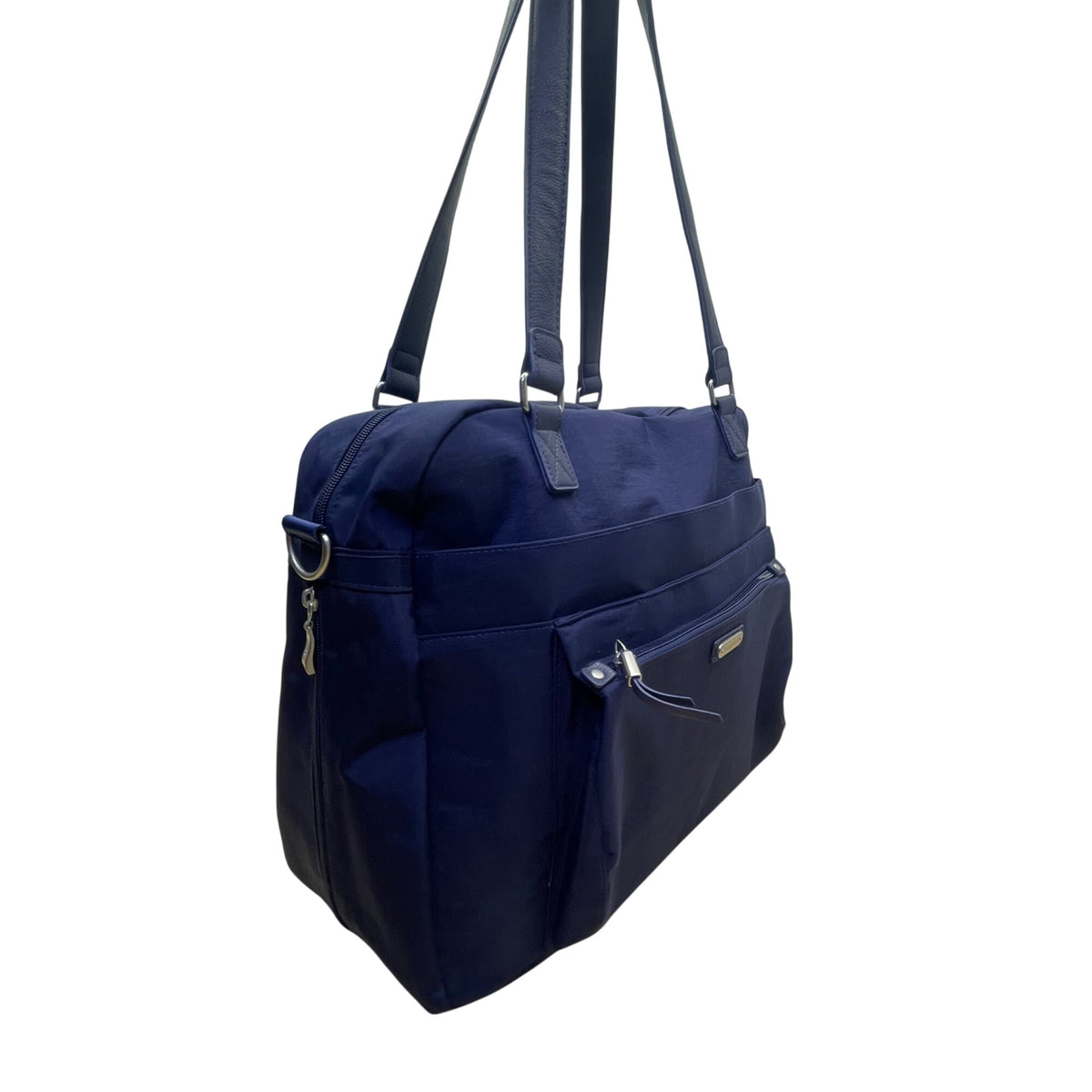 Baggallini Women’s Blue Nylon Multiple Pockets Adjustable Strap Travel Tote Bag