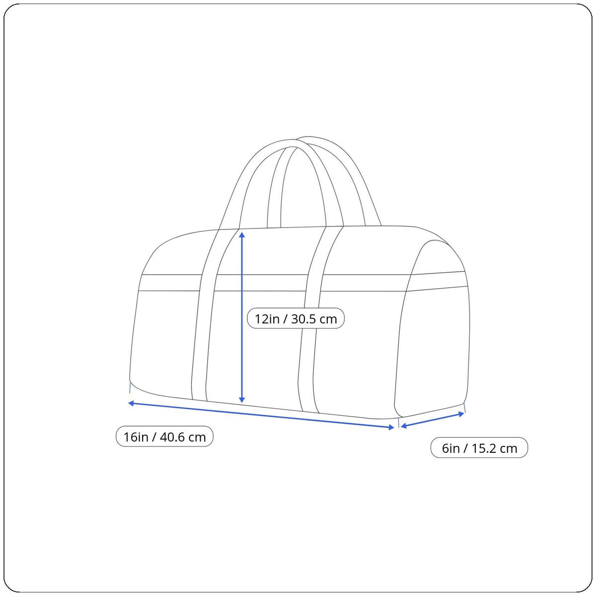 Baggallini Women’s Blue Nylon Multiple Pockets Adjustable Strap Travel Tote Bag