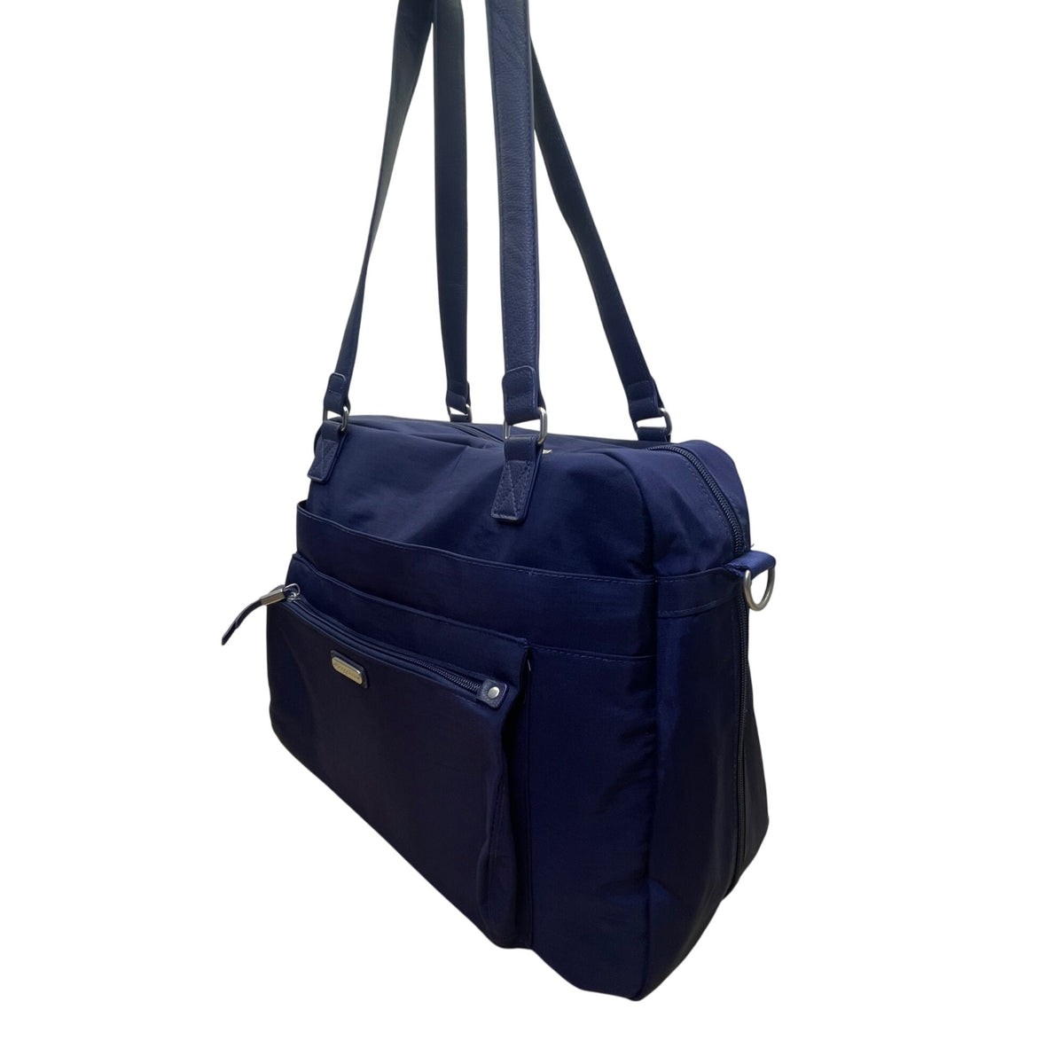 Baggallini Women’s Blue Nylon Multiple Pockets Adjustable Strap Travel Tote Bag