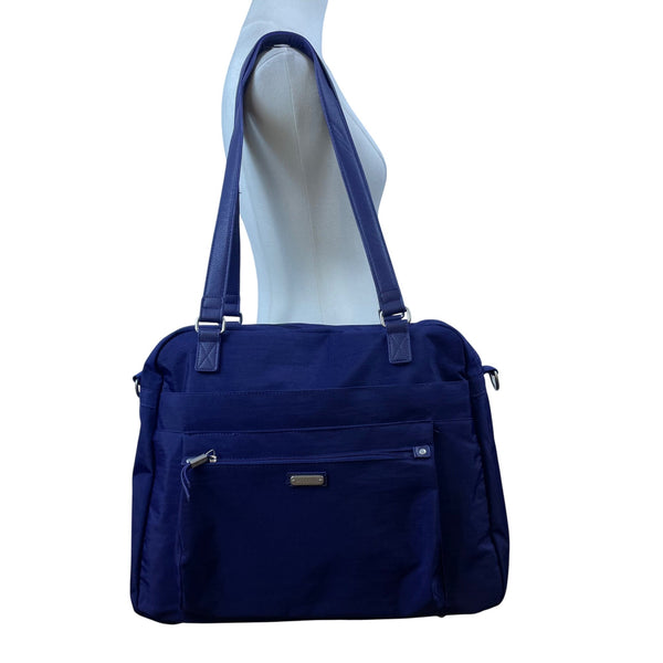 Baggallini Women’s Blue Nylon Multiple Pockets Adjustable Strap Travel Tote Bag