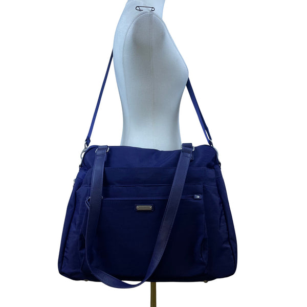 Baggallini Women’s Blue Nylon Multiple Pockets Adjustable Strap Travel Tote Bag