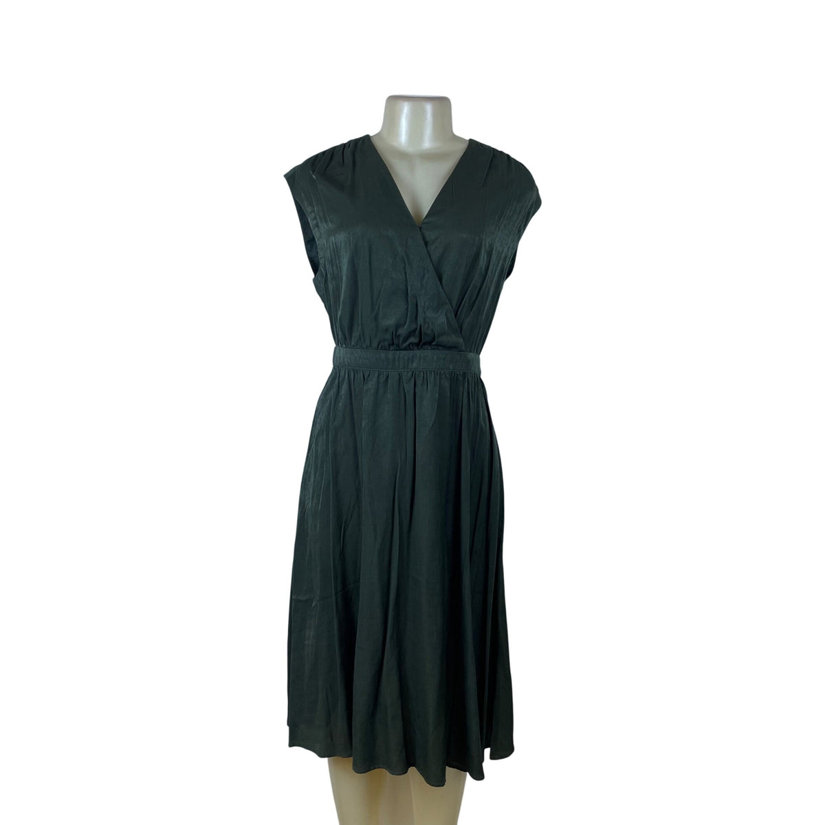 Banana Republic Women’s Green Sleeveless Wrap Midi Dress Size S - New