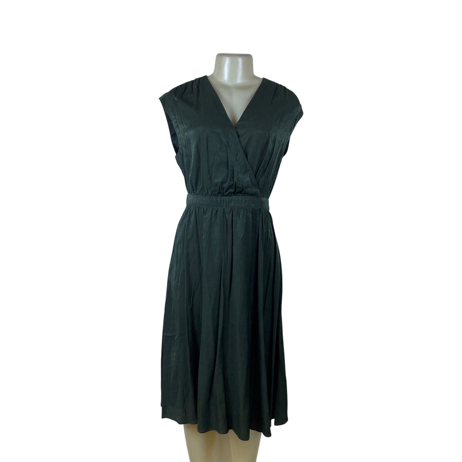 Banana Republic Women’s Green Sleeveless Wrap Midi Dress Size S - New