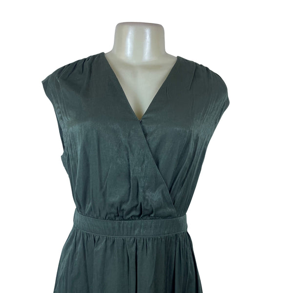 Banana Republic Women’s Green Sleeveless Wrap Midi Dress Size S - New