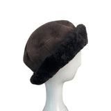 Vintage L.L. Bean Womens Faux Fur Brown Winter Hat Size S/M Made in Finland