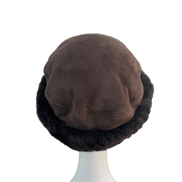 Vintage L.L. Bean Womens Faux Fur Brown Winter Hat Size S/M Made in Finland