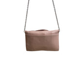 Hallhuber Women's Pink With Chain Strap Vegan Leather Elegant Evening Clutch Sz S