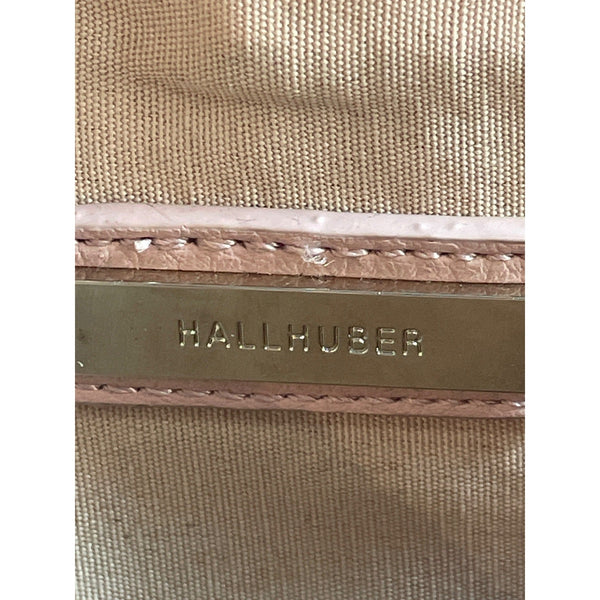 Hallhuber Women's Pink With Chain Strap Vegan Leather Elegant Evening Clutch Sz S
