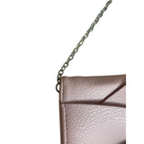 Hallhuber Women's Pink With Chain Strap Vegan Leather Elegant Evening Clutch Sz S