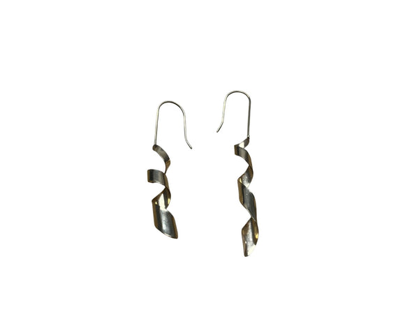 Gold-Tone Twisted Dangle Earrings Lightweight Stylish Drop Design