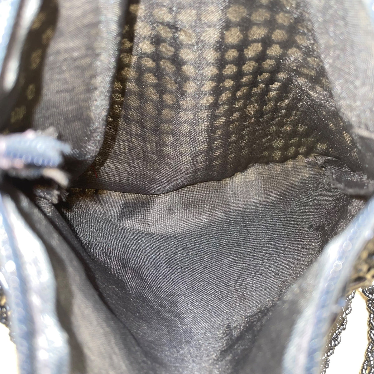 Handmade Women’s Black Beaded Squared Woven Pattern Long Strap Crossbody Bag