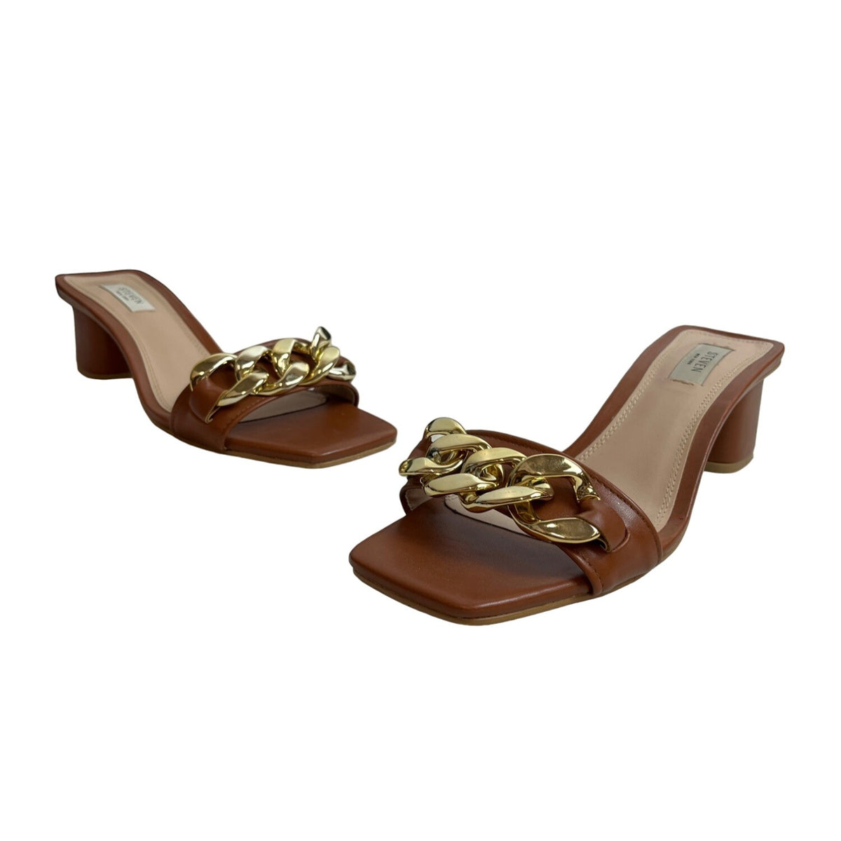 Steven New York Women's Brown Leona Blocked Sandals Sz 11