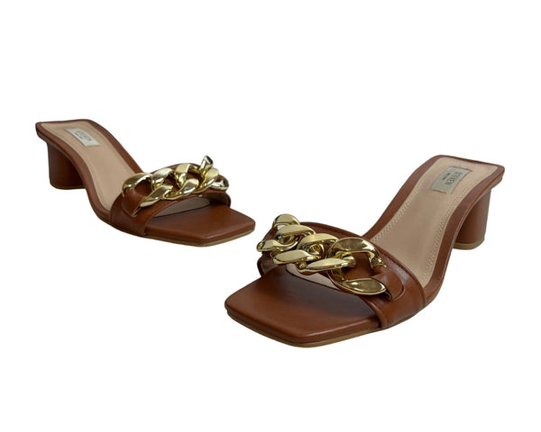 Steven New York Women's Brown Leona Blocked Sandals Sz 11