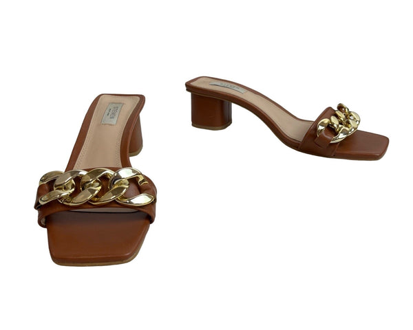 Steven New York Women's Brown Leona Blocked Sandals Sz 11