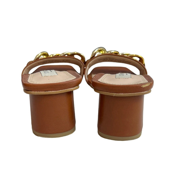 Steven New York Women's Brown Leona Blocked Sandals Sz 11