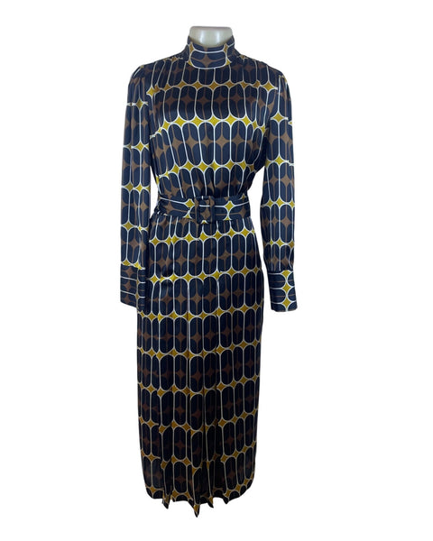 Zara Women's Multi-Color Geometric Midi Dress Belted Long Sleeve Size – Picky Thrifter Zara Women's Multi-Color Geometric Midi Dress Belted Long Sleeve Size – Picky Thrifter