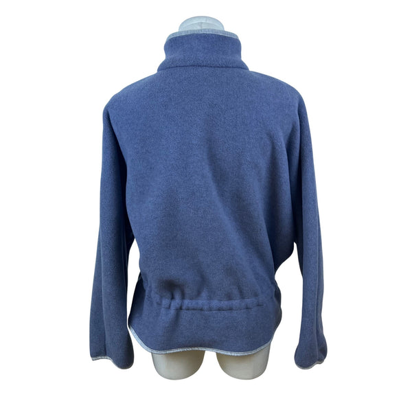 Cold Air Design Womens Blue Button-Up Jacket Stylish High Collar Size 12