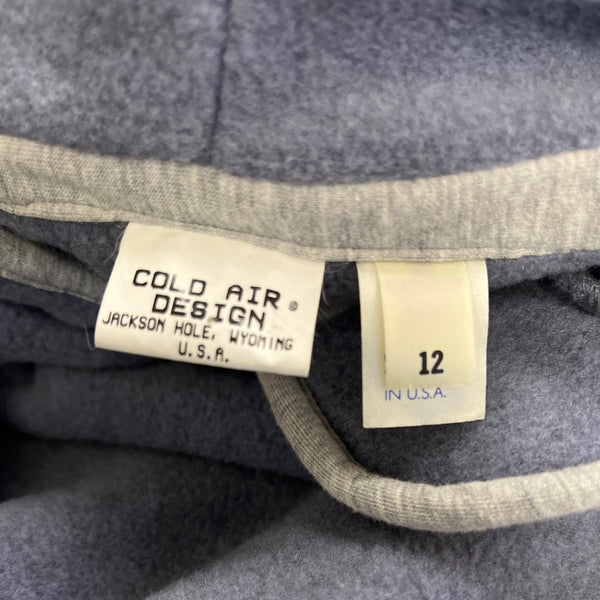 Cold Air Design Womens Blue Button-Up Jacket Stylish High Collar Size 12