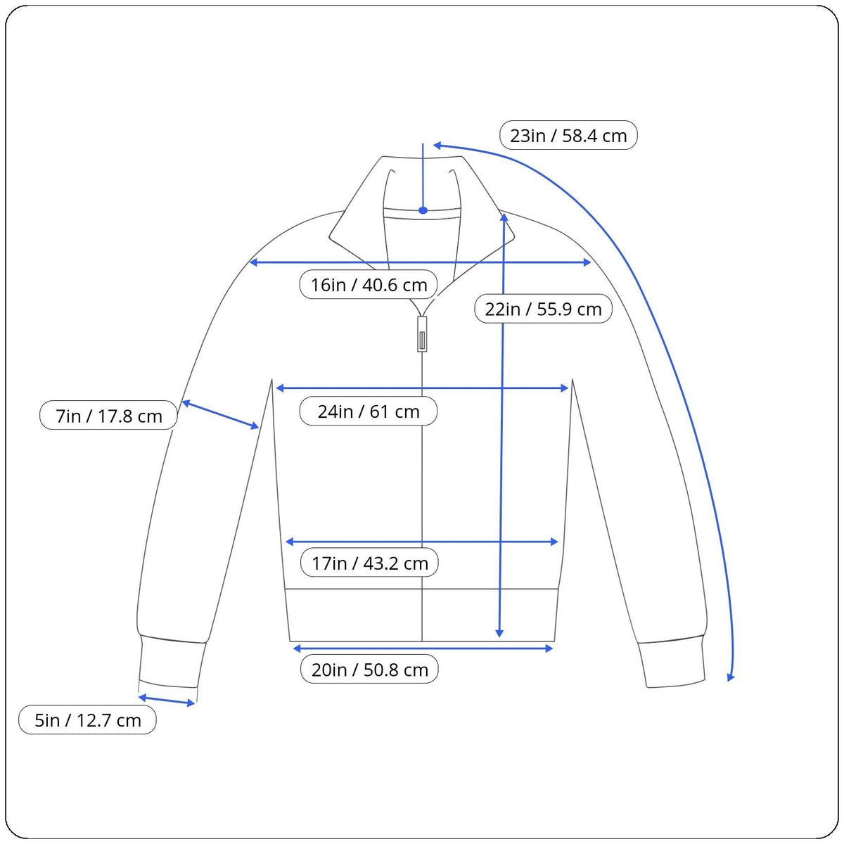 Cold Air Design Womens Blue Button-Up Jacket Stylish High Collar Size 12