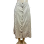 Vintage Talbots Womens Beige Button-Front A-Line Skirt Size 6