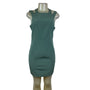 Maria Bianca Nero Womens Green Sleeveless Sheath Back Cutout Dress Sz M