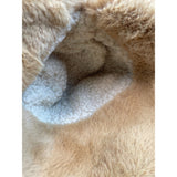 Vintage Rust Hat With Faux Fur Trim & Sherpa Lining
