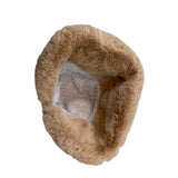 Vintage Rust Hat With Faux Fur Trim & Sherpa Lining