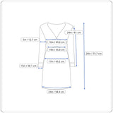 MISS ORD White Flowy Bell Sleeve Mini Dress With Deep V-Neck & Ruffle Sz S