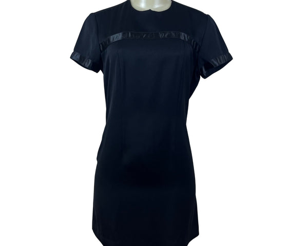 Banana Republic Womens Black Acetate Blend Short Sleeve Shift Dress Size 2