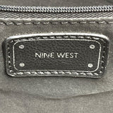 Nine West Taupe & Black Striped Faux Leather Black Tassel Detail Tote Bag Sz L