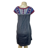 Roller Rabbit Women's Grey Geometrical A-Line Dress Sz S