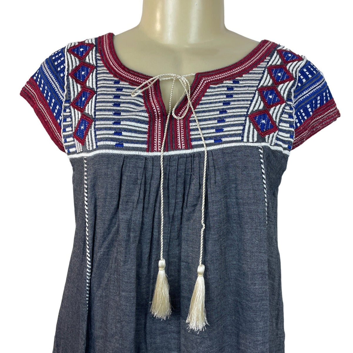 Roller Rabbit Women's Grey Geometrical A-Line Dress Sz S