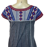 Roller Rabbit Women's Grey Geometrical A-Line Dress Sz S