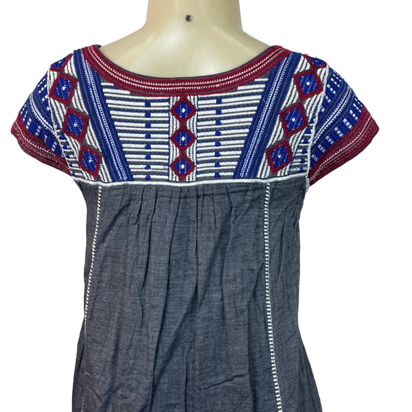 Roller Rabbit Women's Grey Geometrical A-Line Dress Sz S