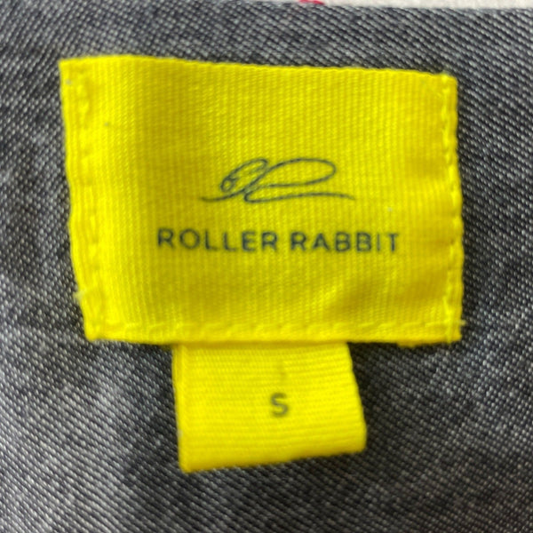 Roller Rabbit Women's Grey Geometrical A-Line Dress Sz S
