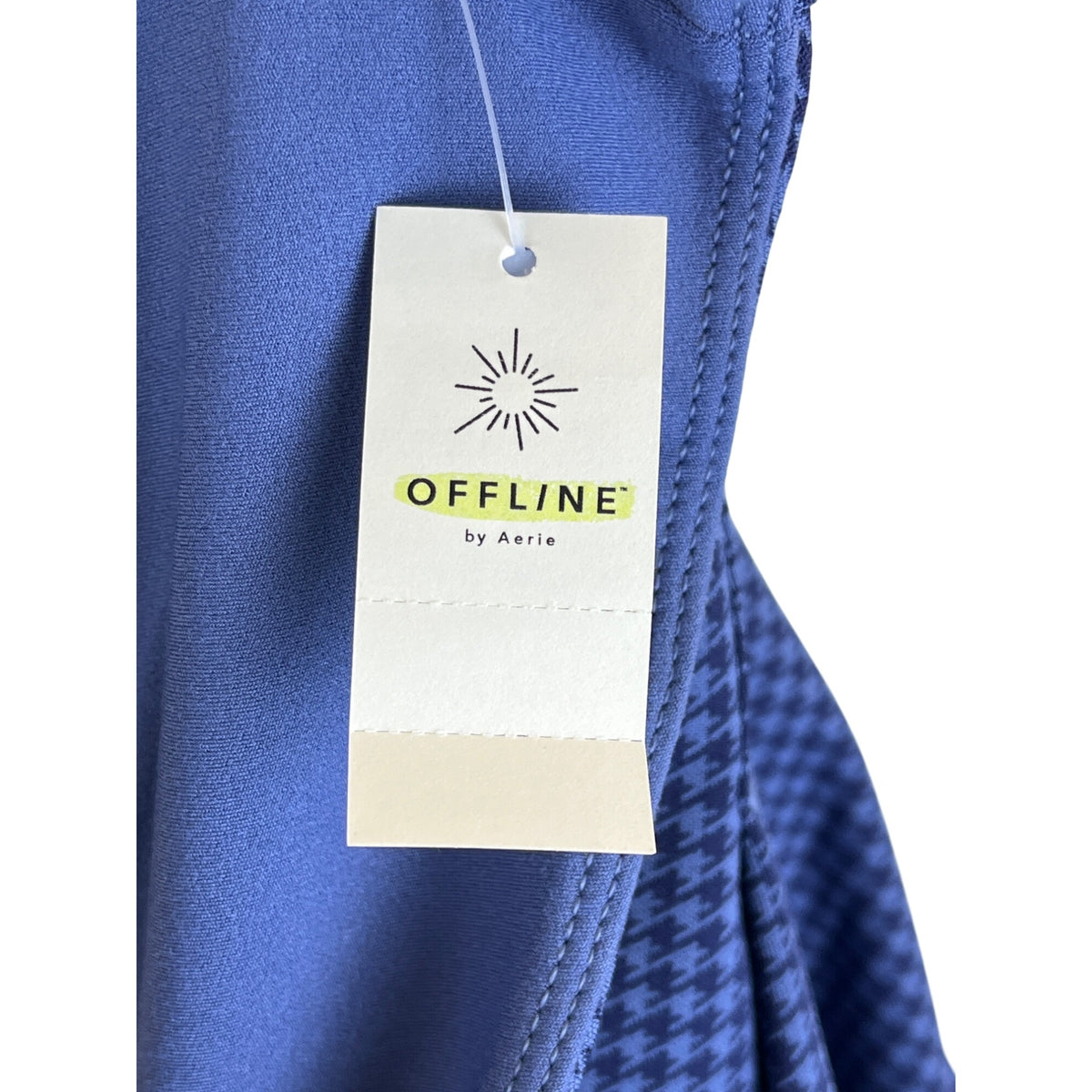 Offline By Aerie Womens Blue Houndstooth Pleated Mini Skirt Size XL