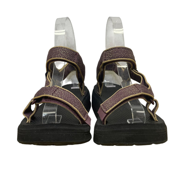 Teva Women’s Purple Textile Black Footbed Adjustable Strappy Sandals Size 5