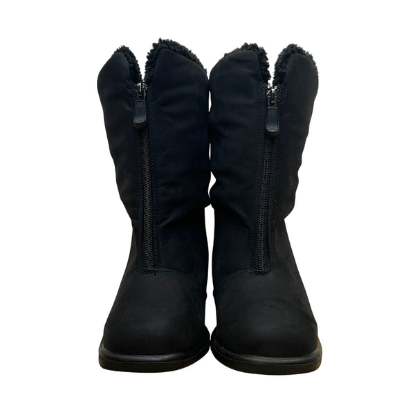 Toe Warmers Women’s Black Faux Fur Insulated Zip Front Winter Boots Size 7.5