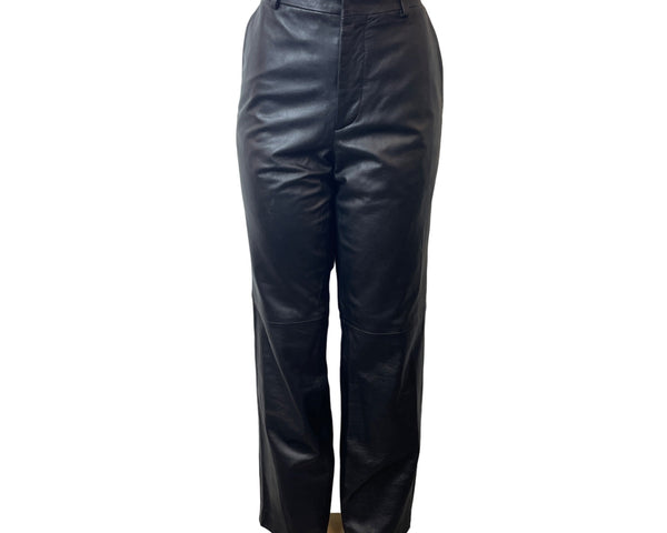 Versus Versace Women's Black Leather Pants Size 36/50