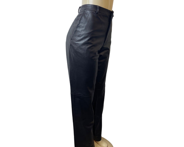 Versus Versace Women's Black Leather Pants Size 36/50