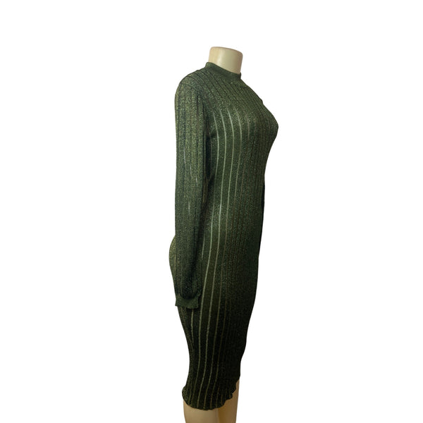 Nasty Gal Women's Olive Green Bodycon Long Sleeve Dress Sz M - NWT