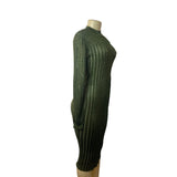 Nasty Gal Women's Olive Green Bodycon Long Sleeve Dress Sz M - NWT