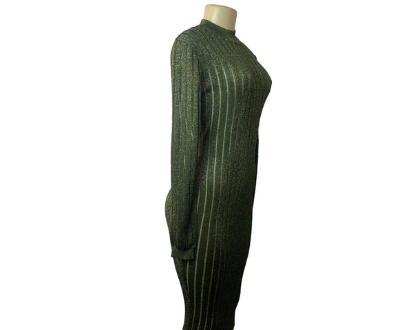 Nasty Gal Women's Olive Green Bodycon Long Sleeve Dress Sz M - NWT
