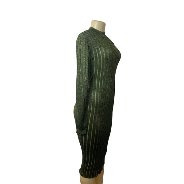 Nasty Gal Women's Olive Green Bodycon Long Sleeve Dress Sz M - NWT