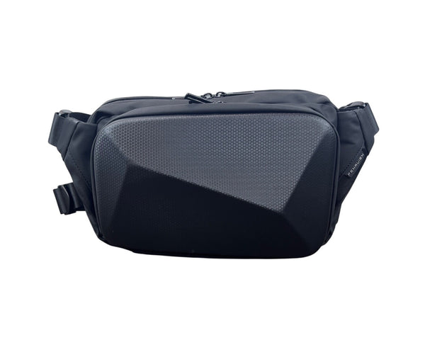 Fenruien Anti-Theft Sling Bag With USB Charging Port For Men Black Size M - New