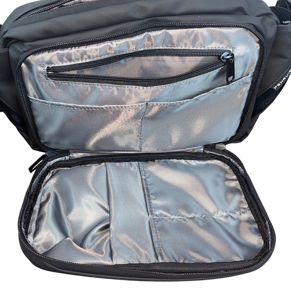 Fenruien Anti-Theft Sling Bag With USB Charging Port For Men Black Size M - New
